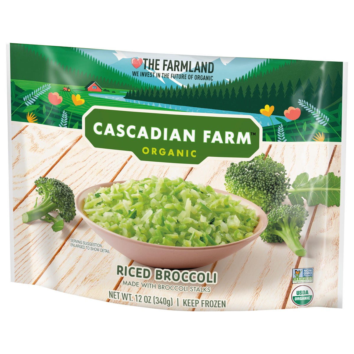 slide 5 of 14, Cascadian Farm Organic Riced Broccoli, Premium Frozen Vegetable, Non-GMO, 12oz, 12 oz