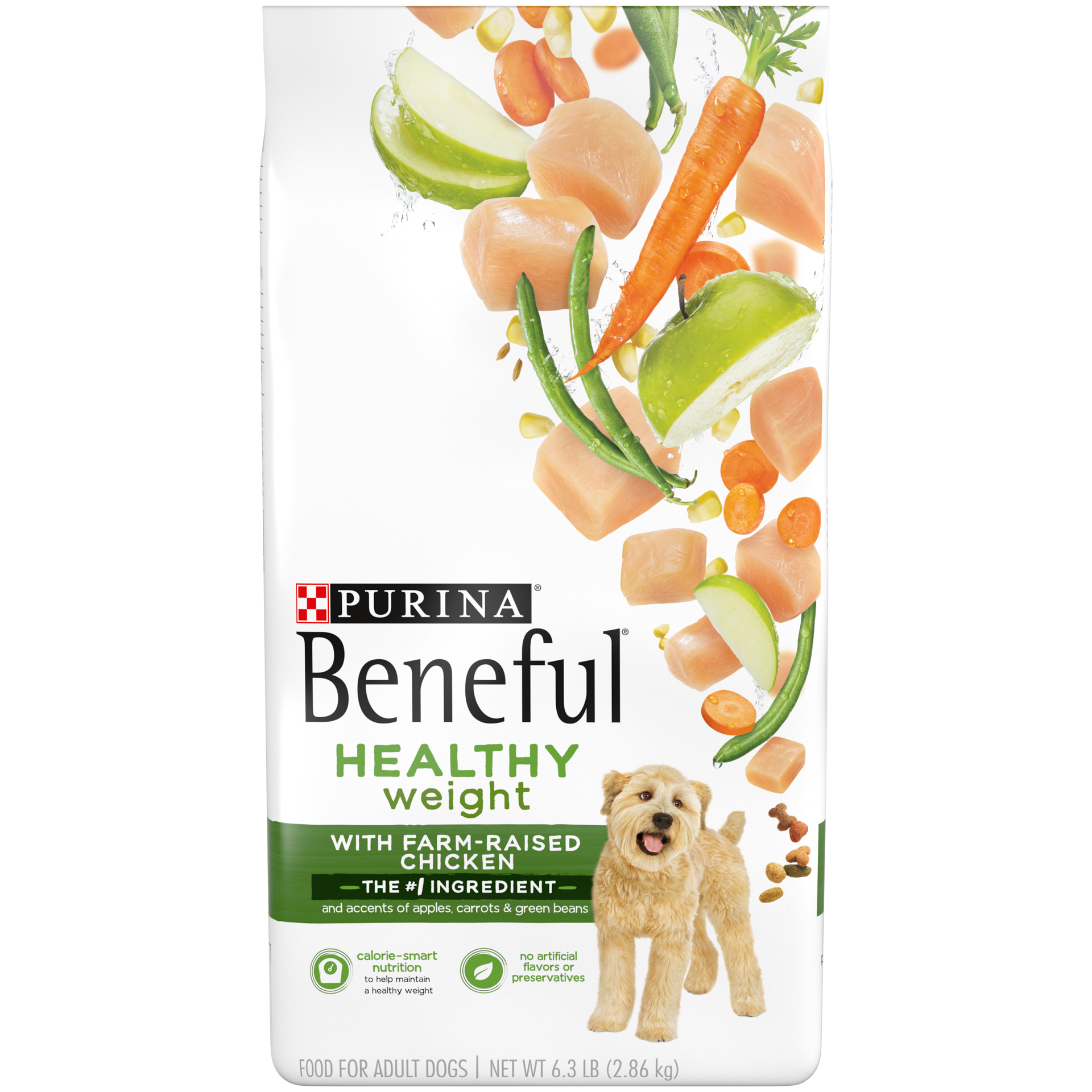 slide 1 of 9, Purina Beneful Healthy Weight Dry Dog Food, Healthy Weight With Farm-Raised Chicken - 6.3 lb. Bag, 6.3 lb