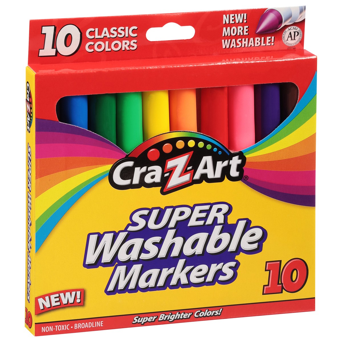 slide 9 of 9, Cra-Z-Art Washable Broad Tip Markers, 10 ct