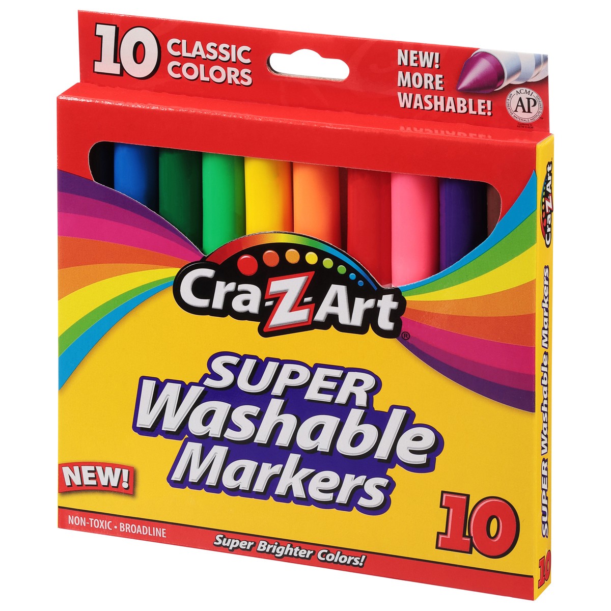 slide 2 of 9, Cra-Z-Art Washable Broad Tip Markers, 10 ct