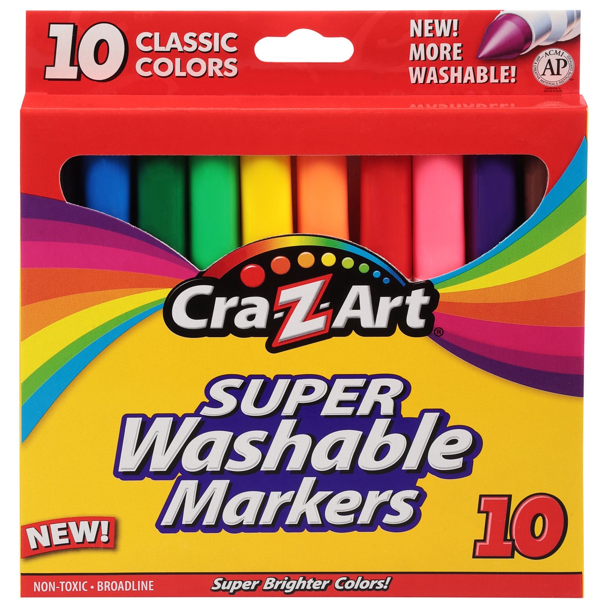 slide 1 of 9, Cra-Z-Art Washable Broad Tip Markers, 10 ct