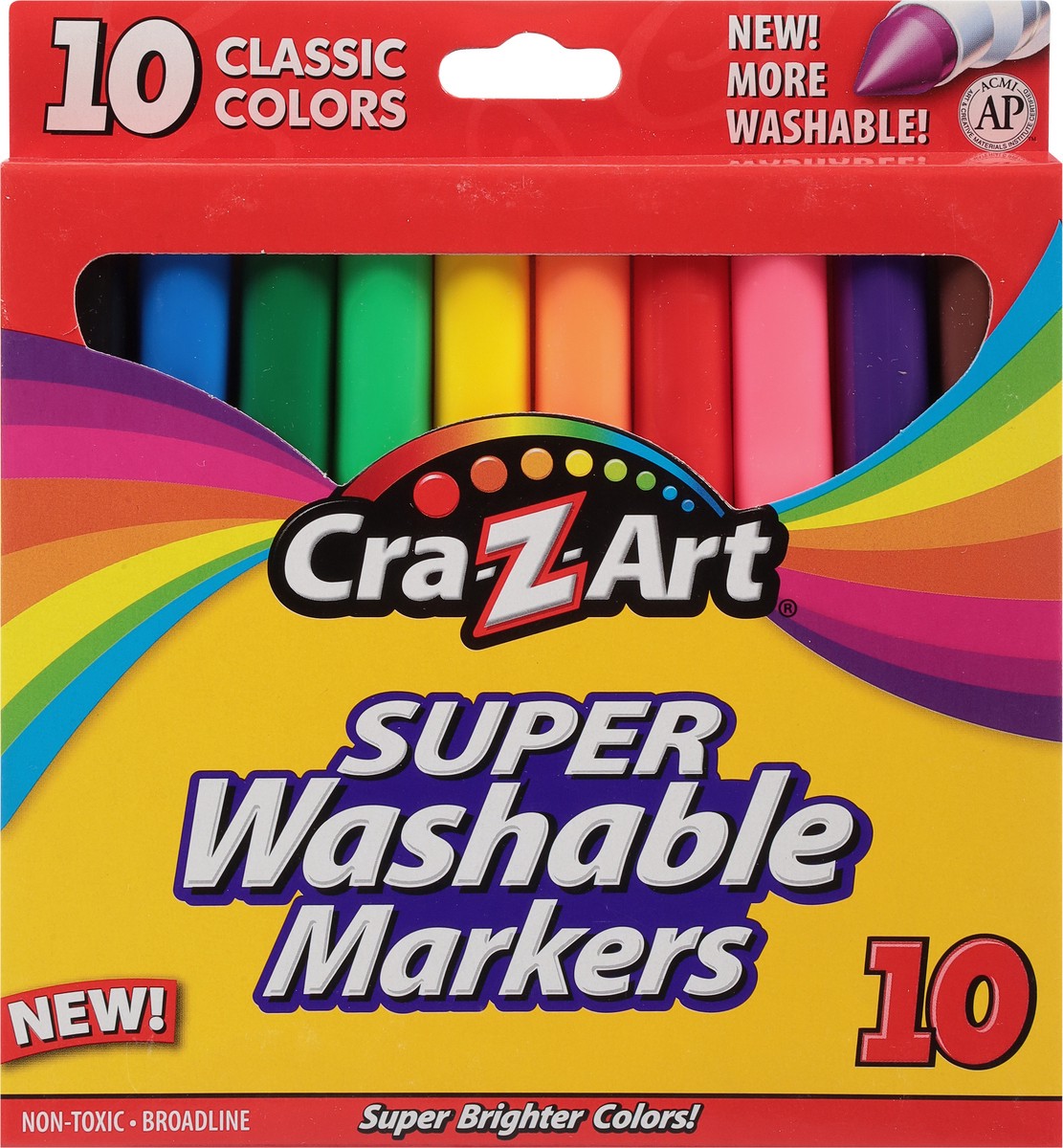 slide 5 of 9, Cra-Z-Art Washable Broad Tip Markers, 10 ct