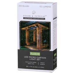 Room & Retreat Micro LED Curtain Lights, 8 Foot