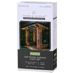 Room & Retreat Micro LED Curtain Lights, 8 Foot