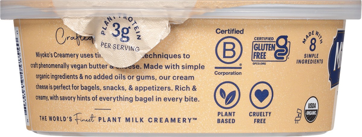 slide 7 of 9, Miyoko's Creamery Everything Plant Milk Everything Cream Cheese - 8 oz, 8 oz