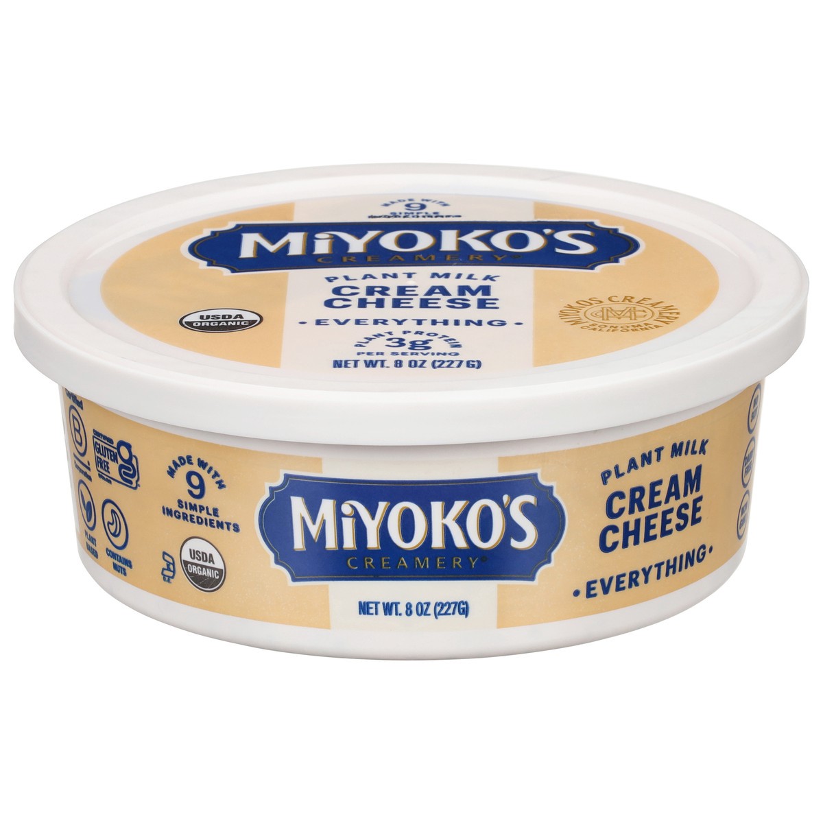 slide 1 of 9, Miyoko's Creamery Everything Plant Milk Everything Cream Cheese - 8 oz, 8 oz