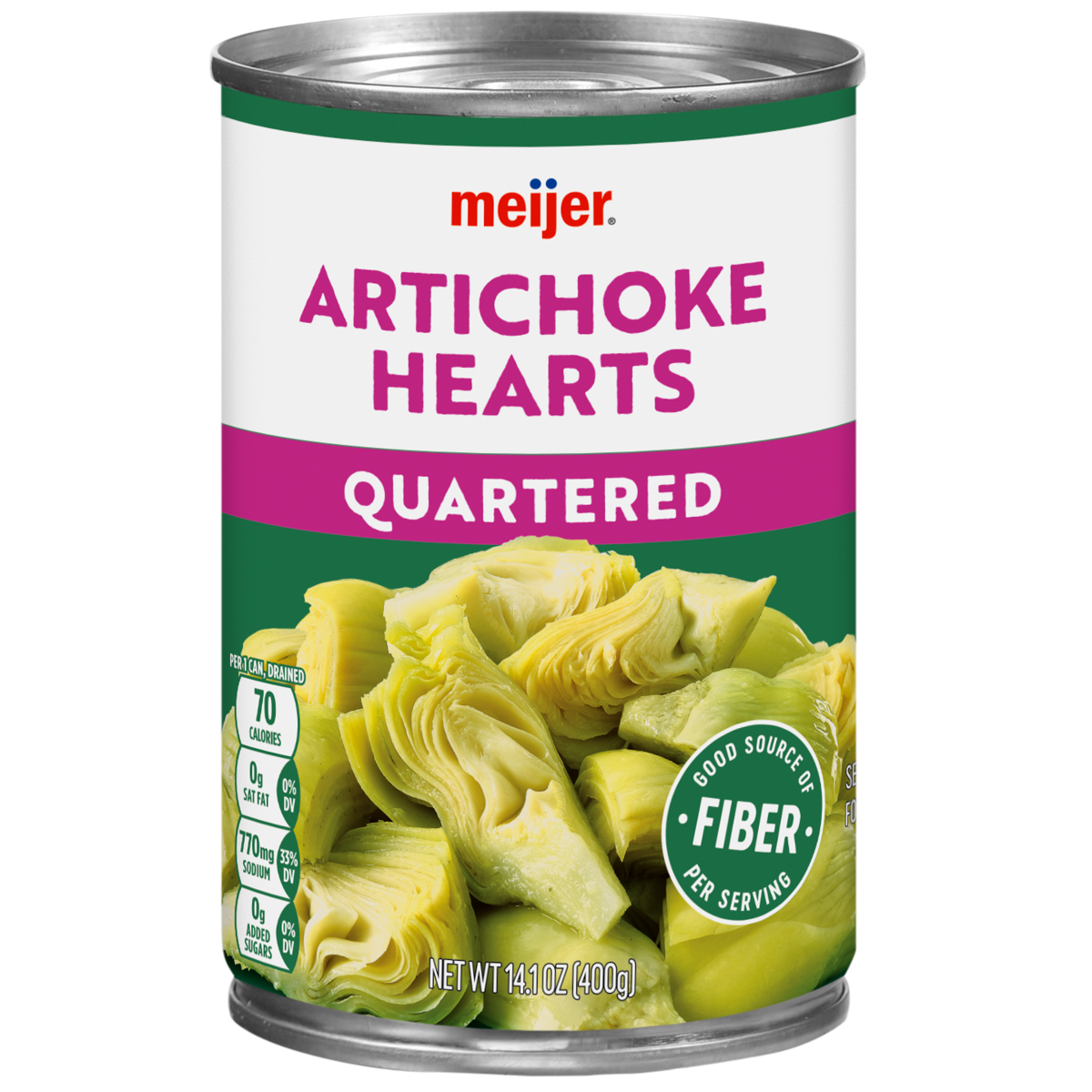 slide 1 of 9, Meijer Quartered Artichoke Hearts, 15 oz