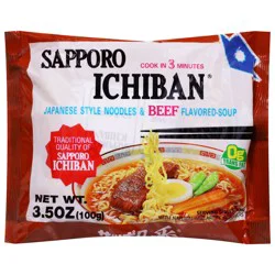 Sapporo Ichiban Japanese Style Beef Flavored Noodles & Soup 3.5 oz