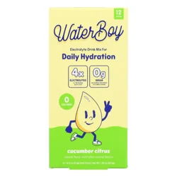 Water Boy Daily Hydration Cucumber Citrus Electrolyte Drink Mix - 12 x 0.11 oz Stick Packs