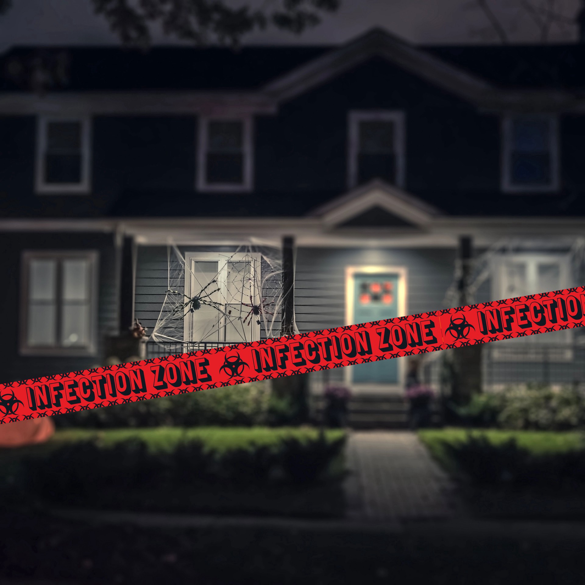 slide 2 of 2, 50ft. Red Infection Zone Caution Tape By Ashland, 50 ft