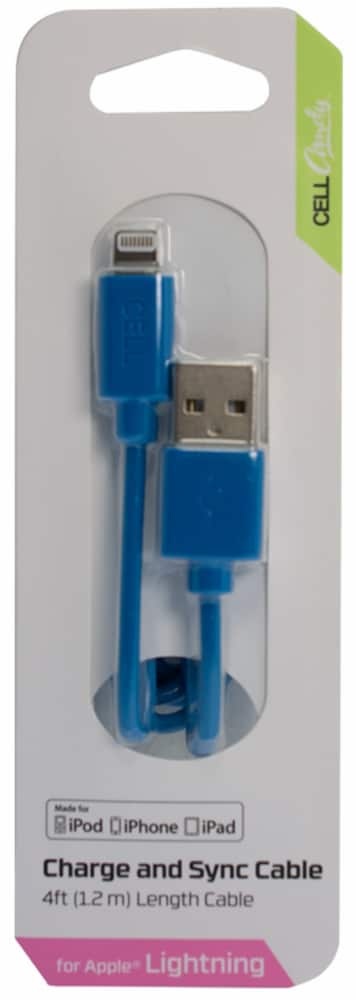 slide 1 of 1, CELLCandy Charge And Sync Cable - Blue, 3 ft