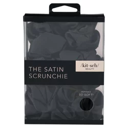 Kitsch Black The Satin Scrunchies 5 ea
