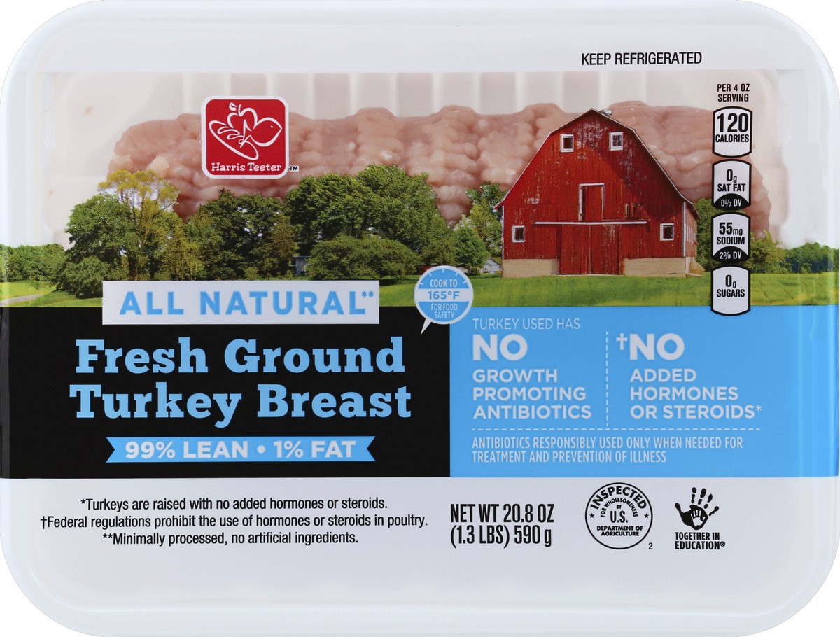 slide 3 of 4, Harris Teeter Ground Turkey Breast, 20.8 oz