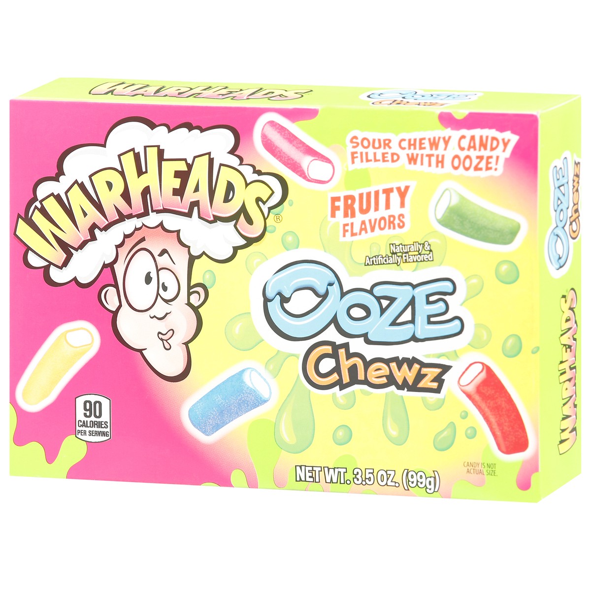 slide 4 of 13, Warheads Ooze Chewz Fruity Flavors Chewy Candy 3.5 oz, 3.5 oz