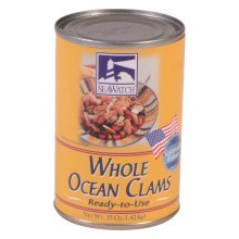 slide 1 of 1, Sea Watch Whole Clams Canned, 15 oz