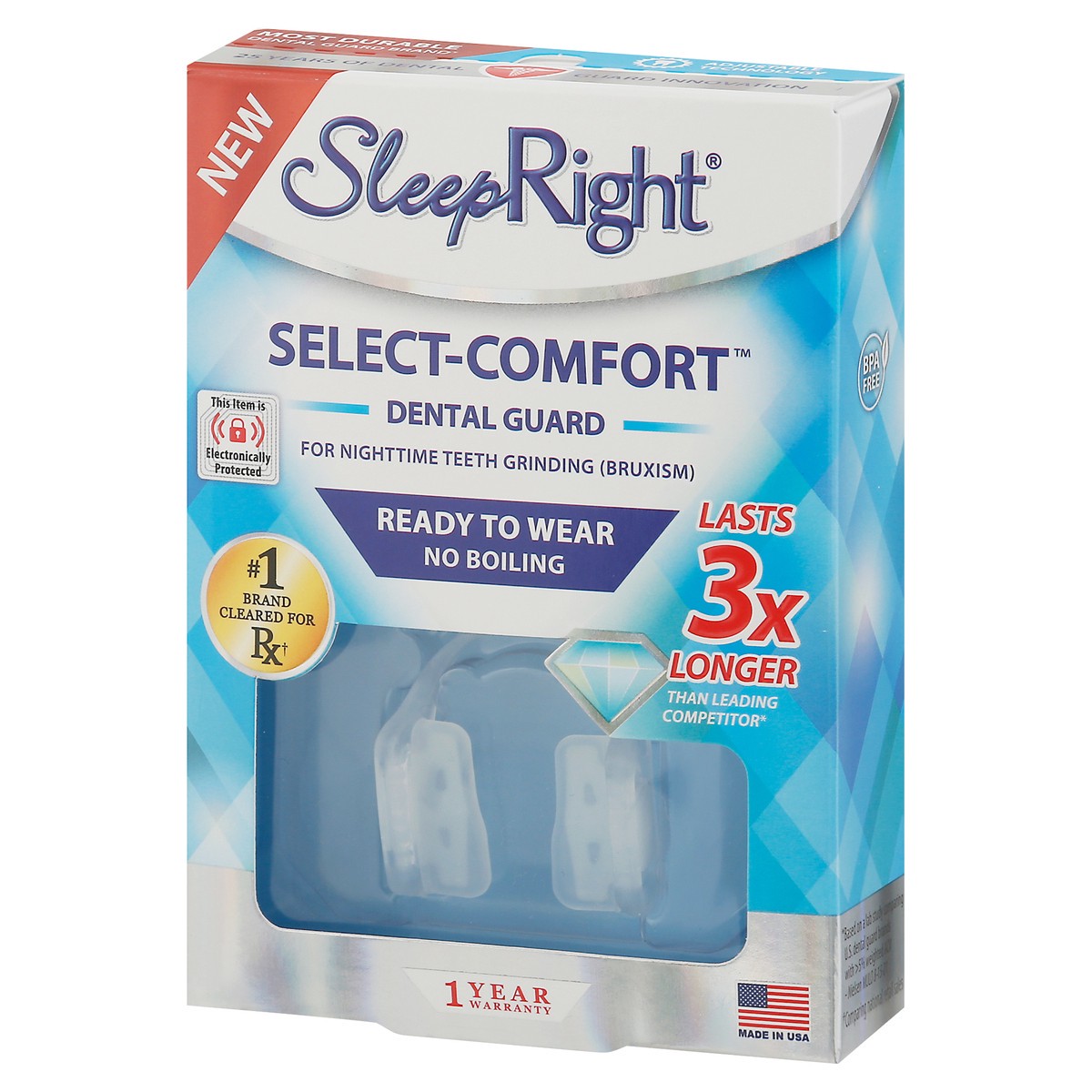 slide 4 of 9, SleepRight Select-Comfort Dental Guard 1 Each, 1 ct