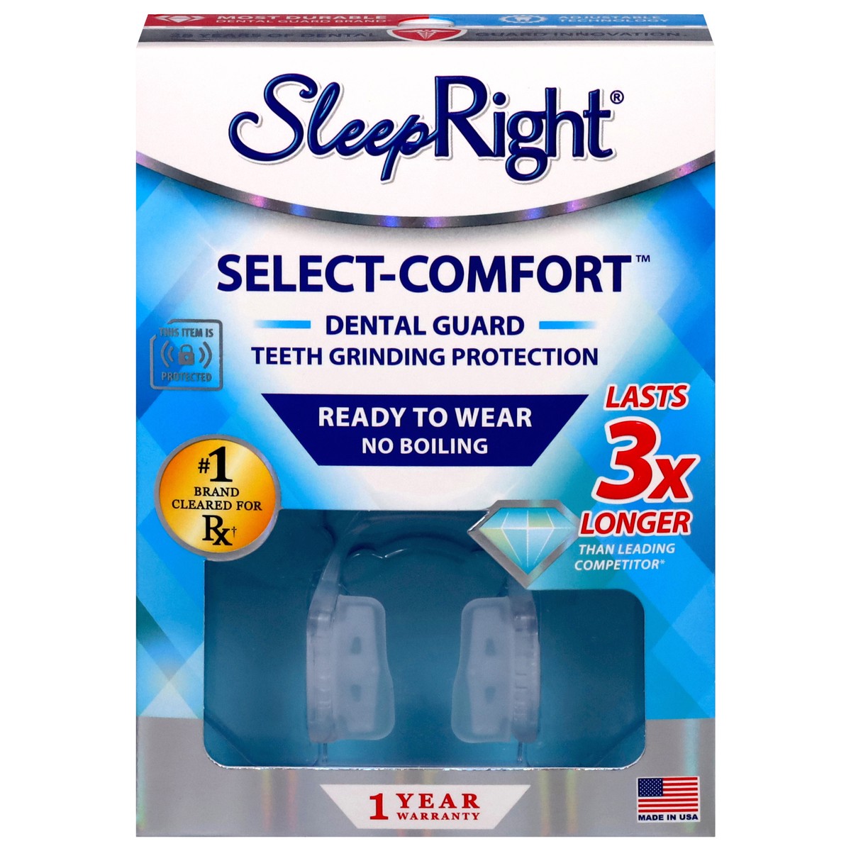 slide 1 of 9, SleepRight Select-Comfort Dental Guard 1 Each, 1 ct