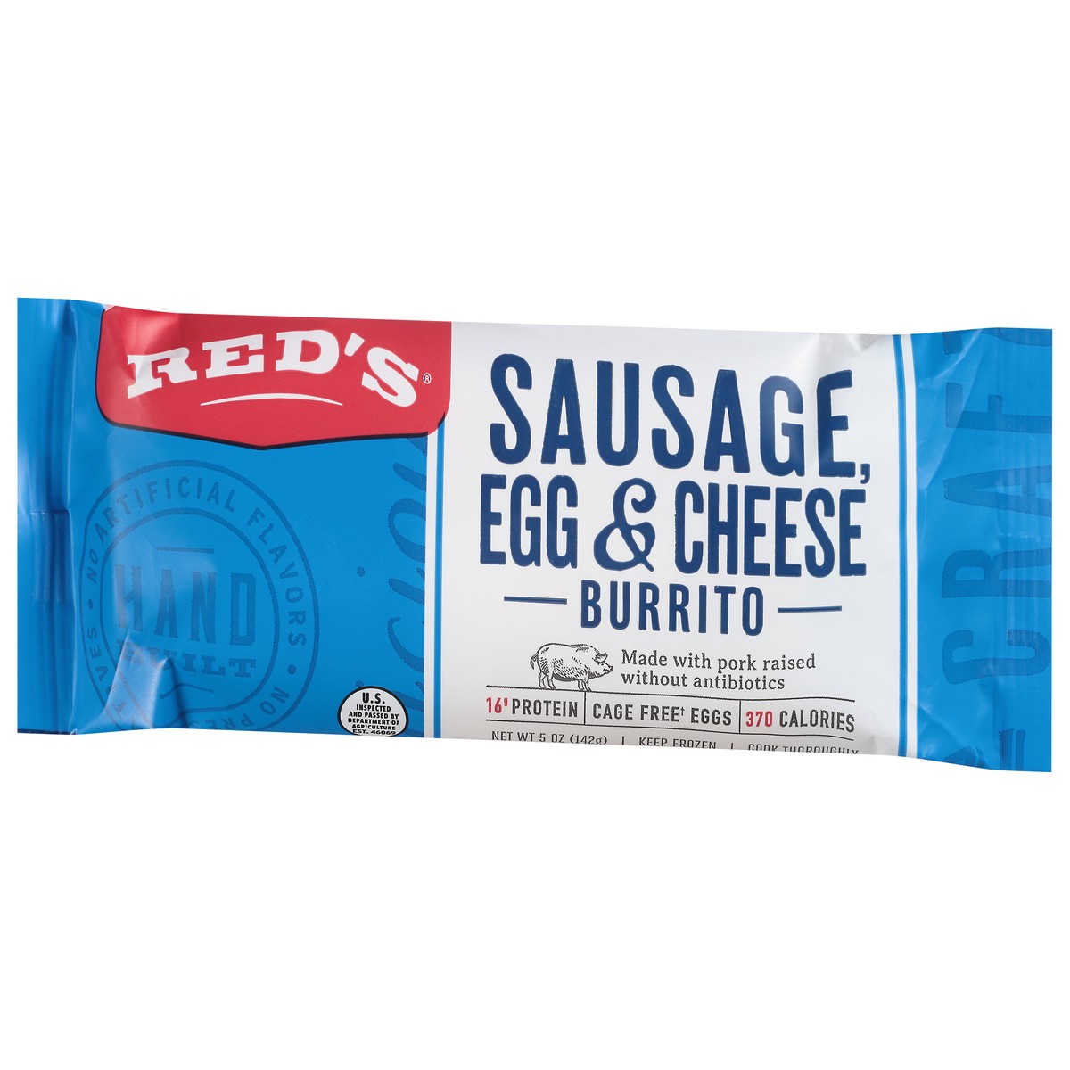 slide 8 of 9, Red's, Sausage, Egg & Cheese Breakfast Burrito, 5 oz, 5 oz