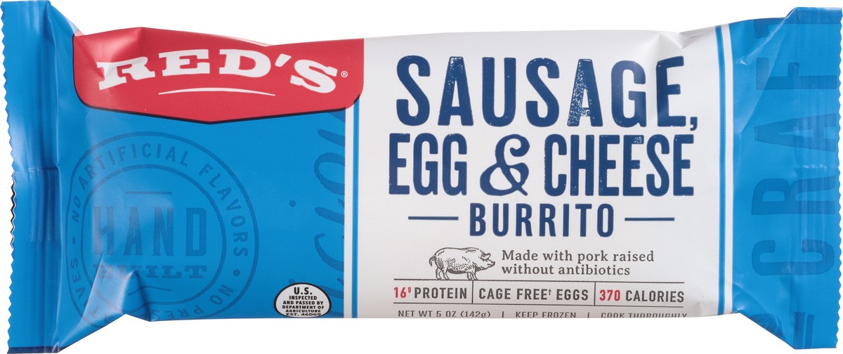 slide 9 of 9, Red's, Sausage, Egg & Cheese Breakfast Burrito, 5 oz, 5 oz