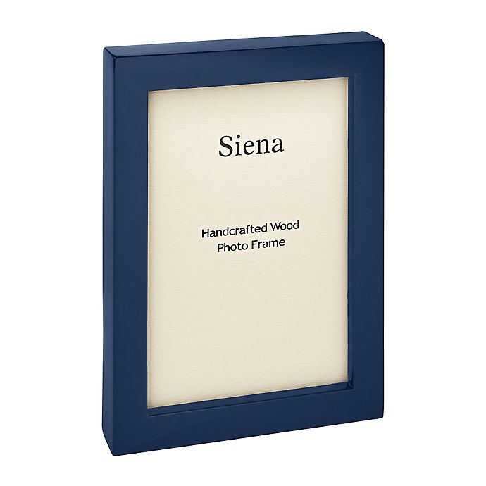 slide 1 of 1, Siena Piano Finish Wood Picture Frame - Navy, 5 in x 7 in