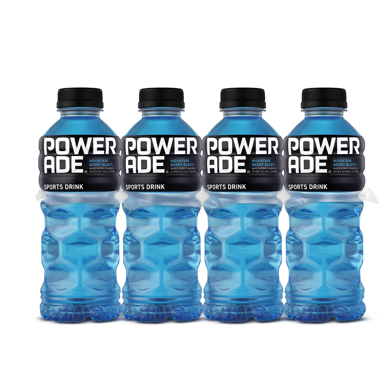 slide 1 of 6, POWERADE Mountain Berry Blast, ION4 Electrolyte Enhanced Fruit Flavored Sports Drink w/ Vitamins B3, B6, and B12, Replenish Sodium, Calcium, Potassium, Magnesium, 20 fl oz, 4 Pack, 4 ct; 20 fl oz