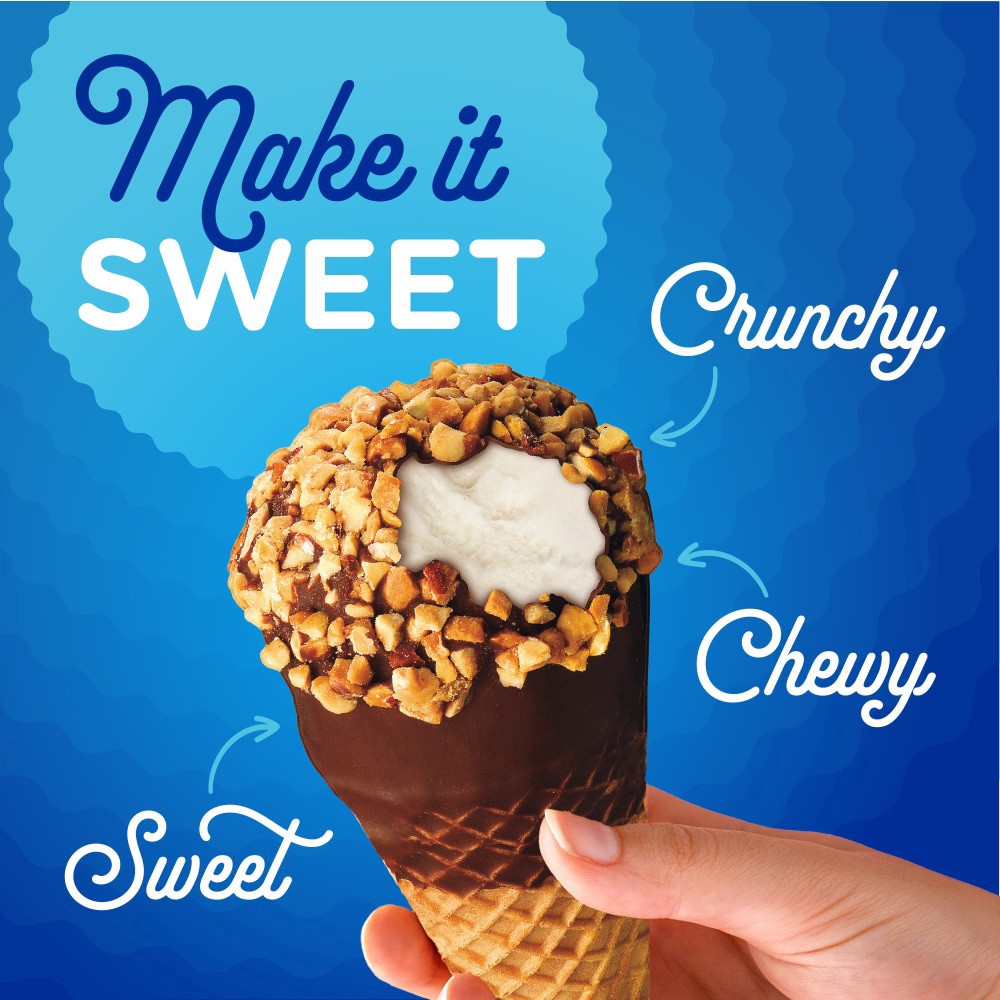 slide 4 of 4, Kroger Fun Days Sundaes Vanilla Nut Frozen Dairy Dessert Cones, 36.8 oz