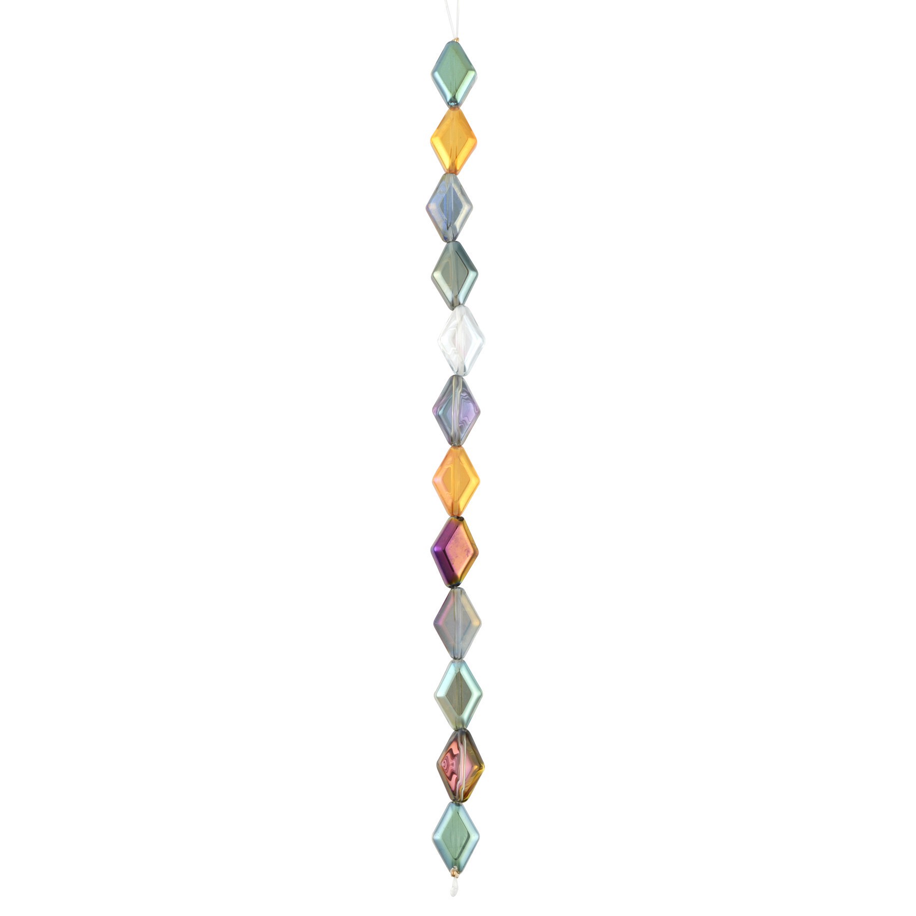 slide 2 of 3, Multicolor Glass Diamond Beads, 10mm By Bead Landing, 10mm