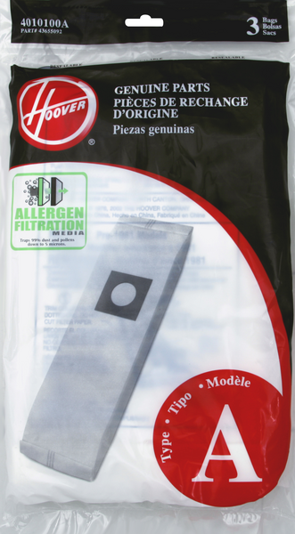 slide 1 of 1, Hoover Bags, Type A, 3 ct
