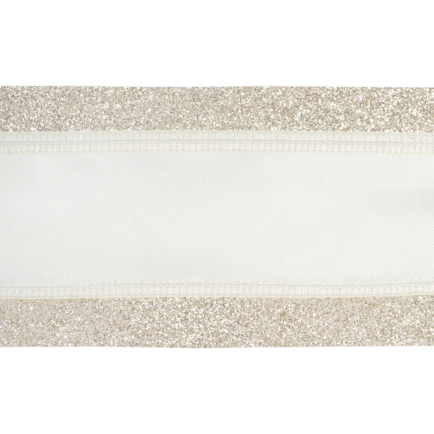 slide 3 of 3, 2.5" X 3yd. Satin Glitter Wired Ribbon By Celebrate It Classic, 2.5 in x 3 yd