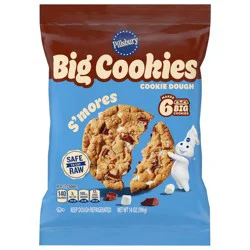 Pillsbury Big Cookies S''mores Cookie Dough 6 Count, 14 OZ
