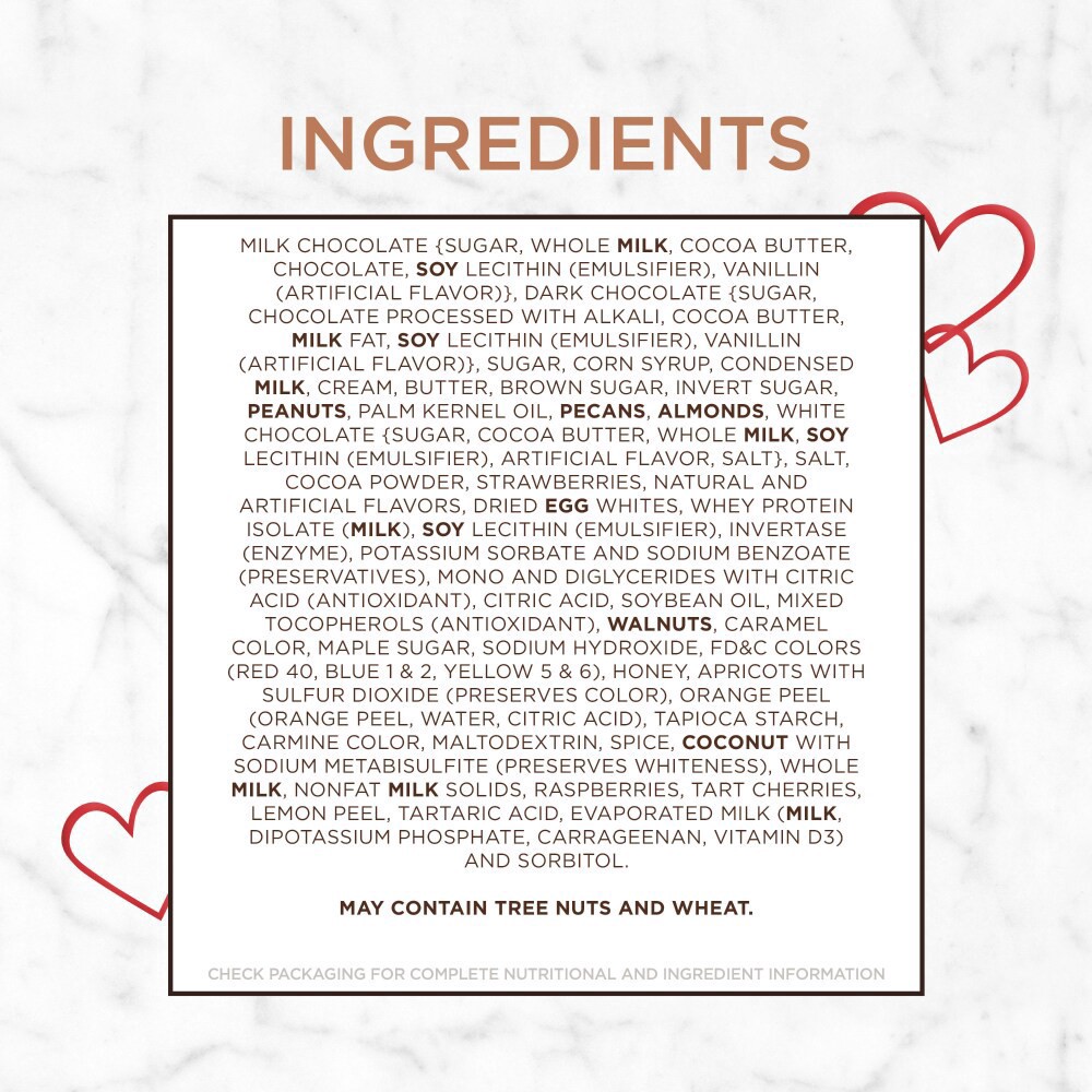 slide 6 of 6, Russell Stover, Red Foil Heart, Milk Chocolate Assortment, 10 Oz, 10 oz