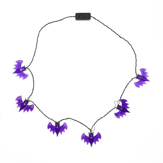 slide 1 of 4, Purple Bats Light-Up Necklace By Celebrate It, 1 ct
