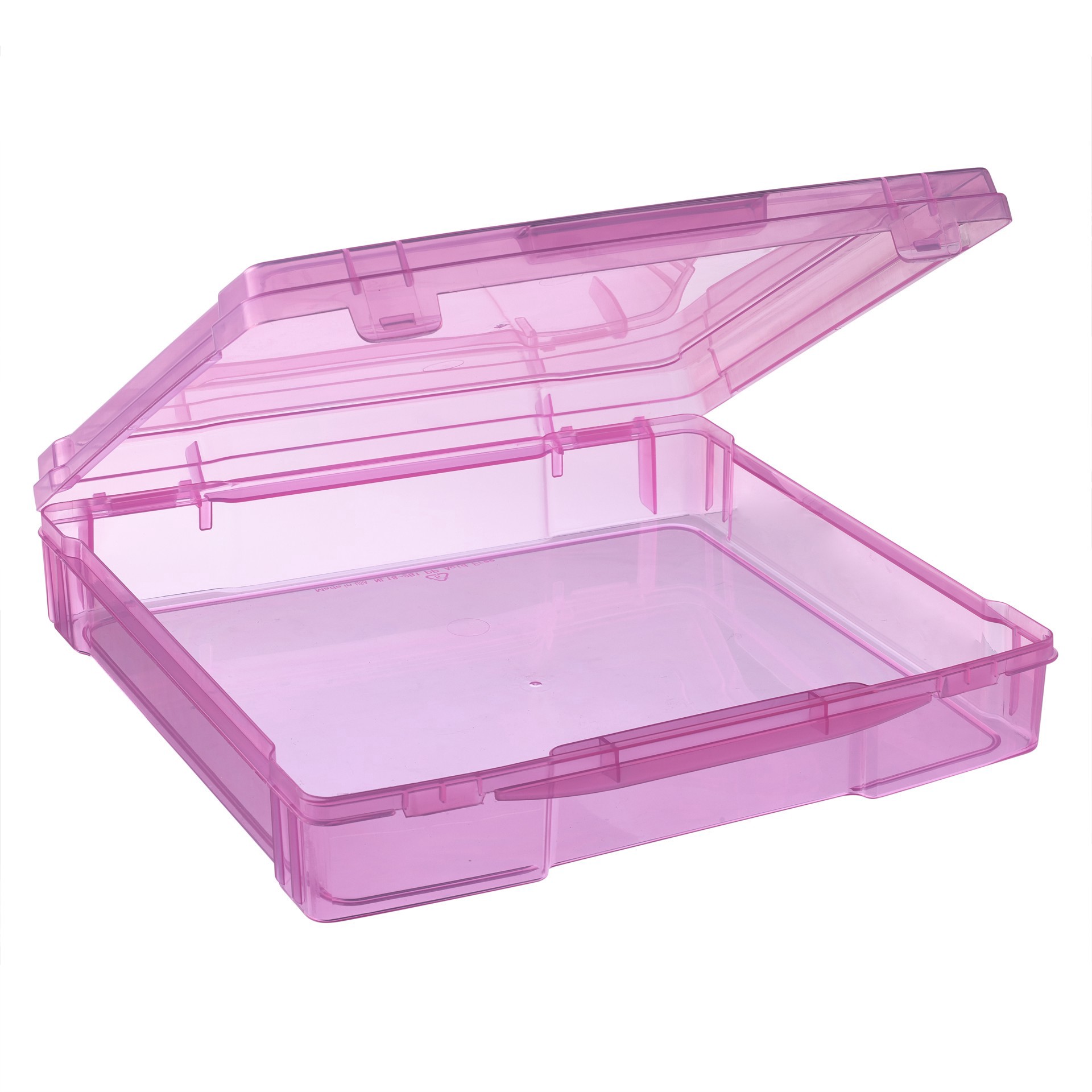 slide 3 of 3, 12" X 12" Pink Storage Case By Simply Tidy, 12 in x 12 in