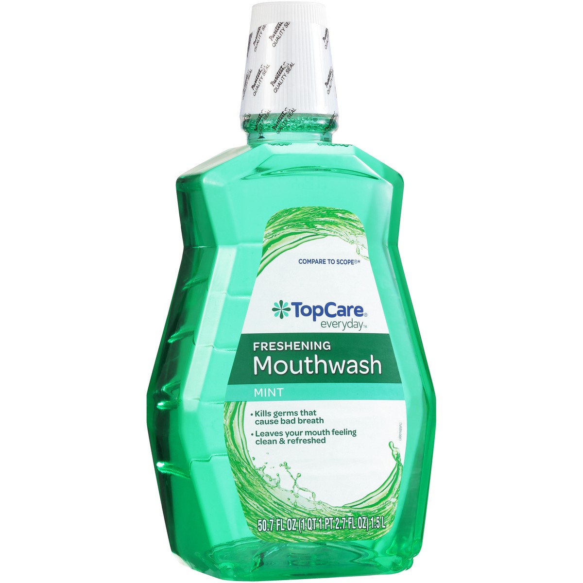 slide 4 of 8, TopCare Freshening Mouthwash, Mint, 50.7 fl oz