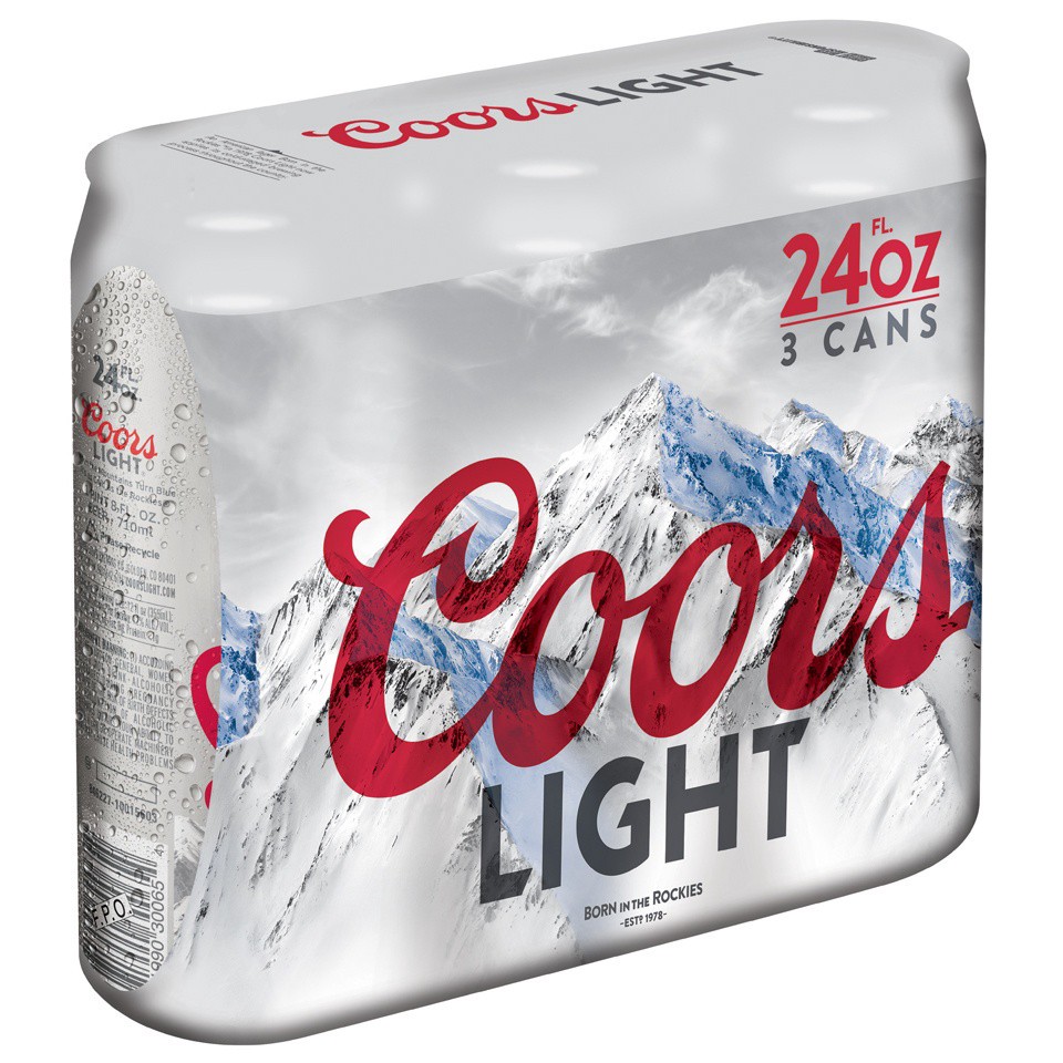 slide 2 of 4, Coors Light Beer Cans, 3 ct; 24 oz