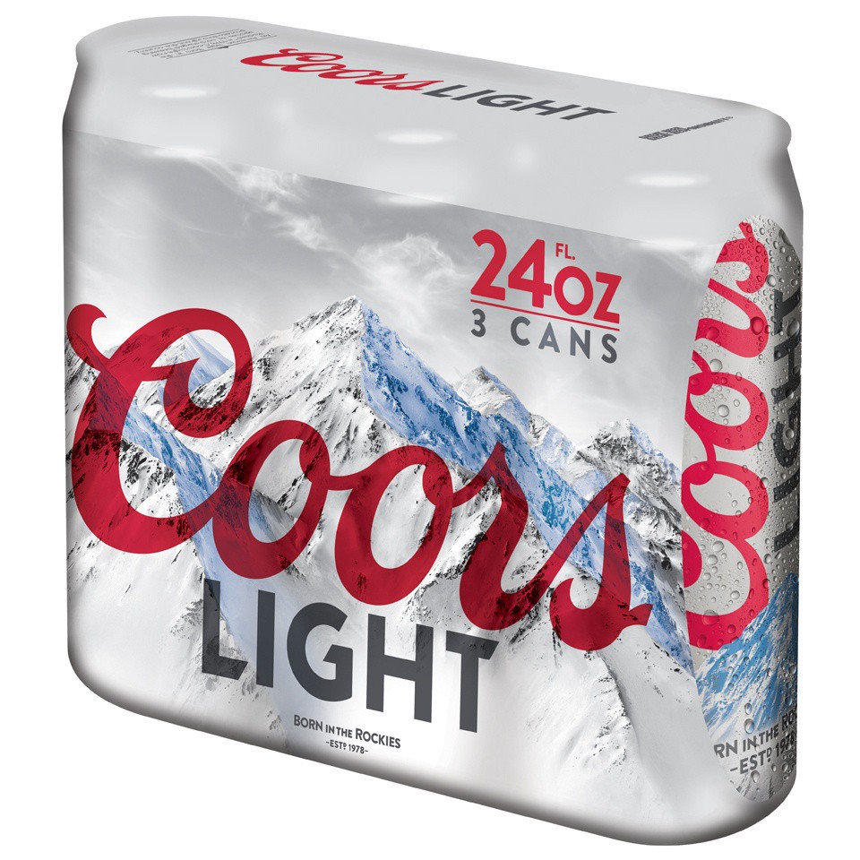 slide 3 of 4, Coors Light Beer Cans, 3 ct; 24 oz