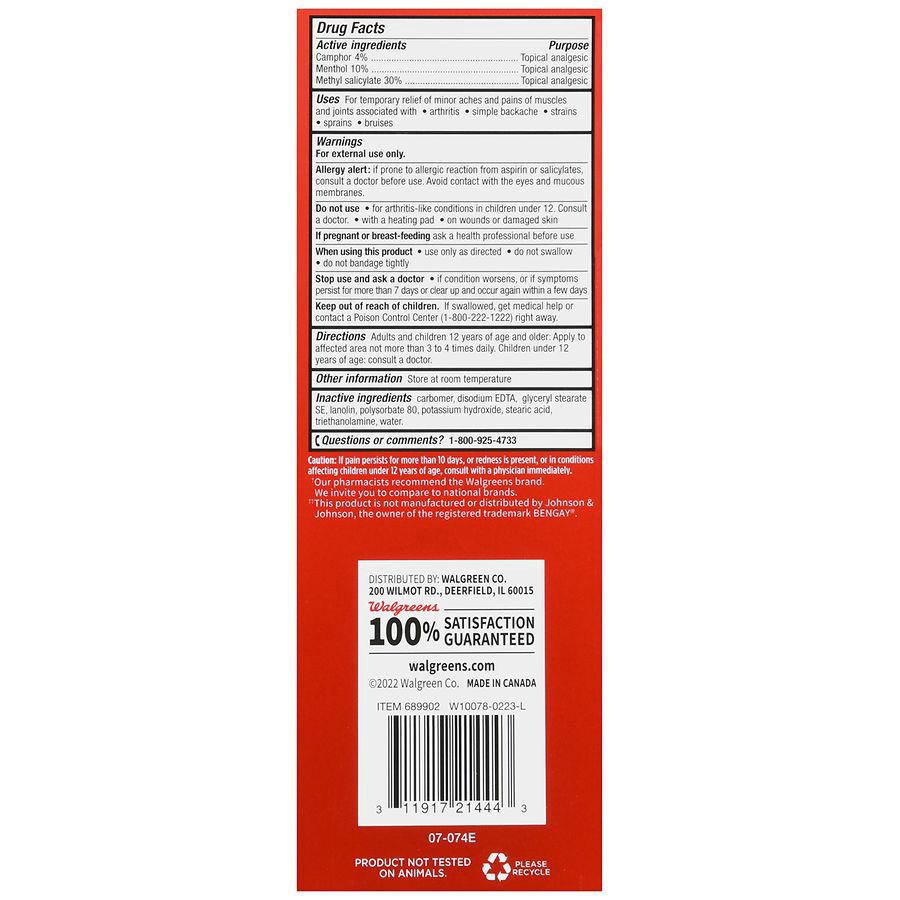 slide 5 of 5, Walgreens Muscle Rub Ultra Strength, 4 oz