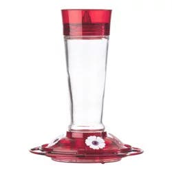 More Birds Ruby 10 Oz. Glass Hummingbird Feeder 35-Rub