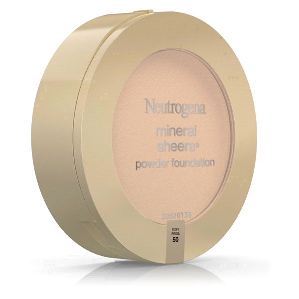 slide 19 of 21, Neutrogena Mineral Sheers Compact Powder Foundation, Lightweight & Oil-Free Mineral Foundation, Fragrance-Free, Soft Beige 50,.34 oz, 0.34 oz