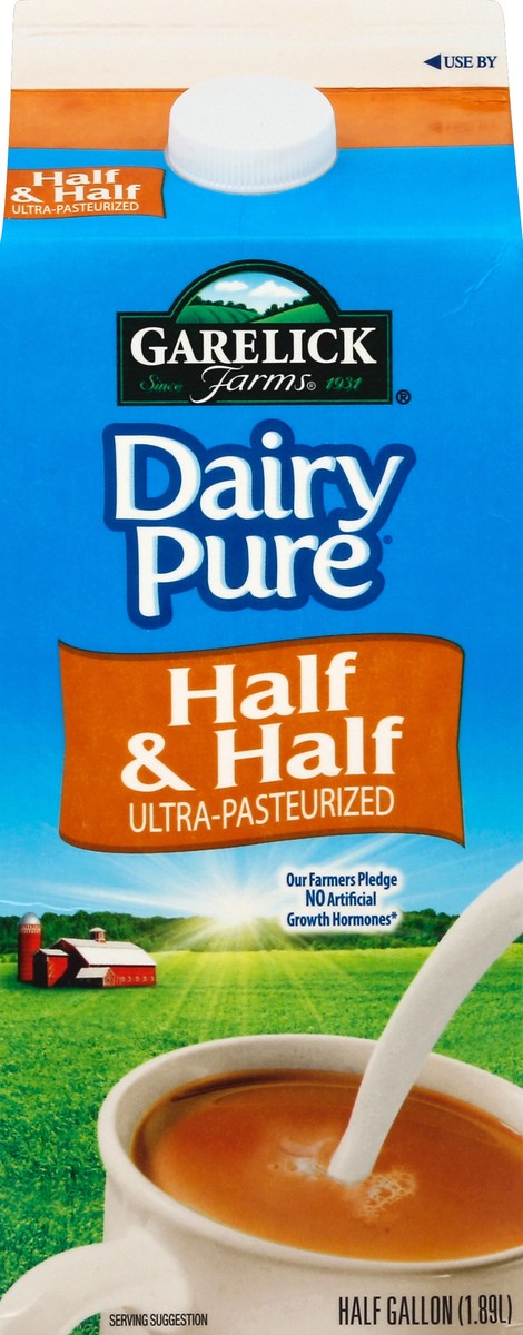 slide 4 of 5, Dairy Pure Half & Half, Half Gallon, 1/2 gal