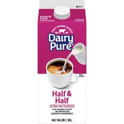 Dairy Pure Half & Half Paper Carton Half Gallon