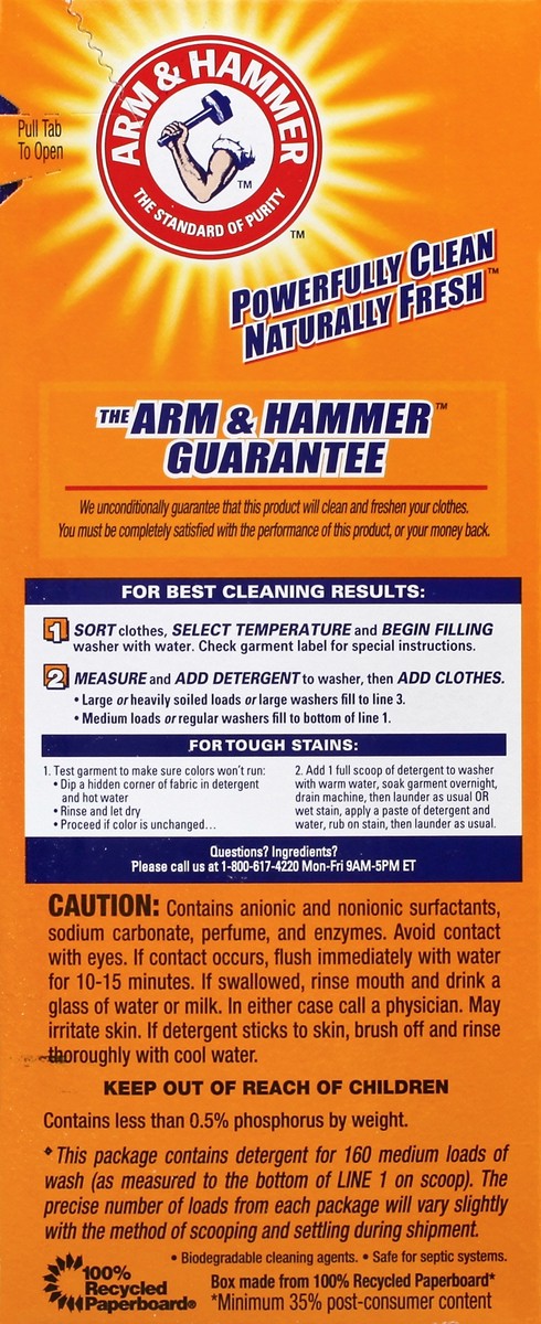 slide 2 of 5, Arm & Hammer Powder Laundry Detergent, Clean Burst, 160 Loads, 9.86 lb