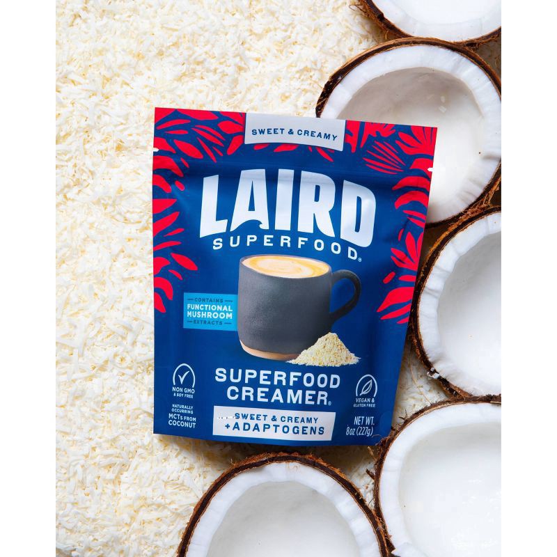 slide 4 of 6, Laird Superfood Original Creamer with Functional Mushrooms - 8 oz, 8 oz