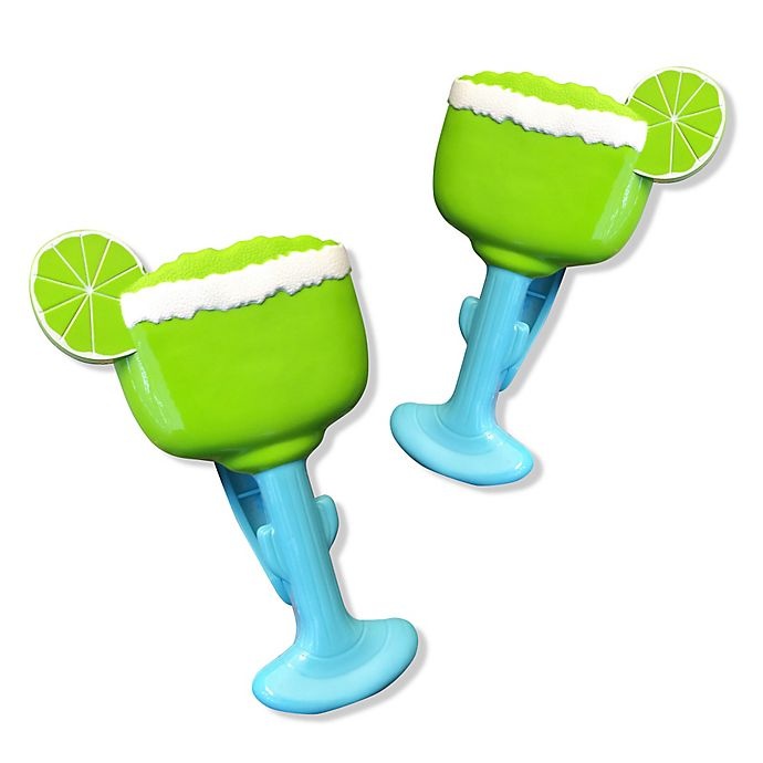 slide 1 of 2, O2COOL Margarita Glass Boca Clips, 2 ct