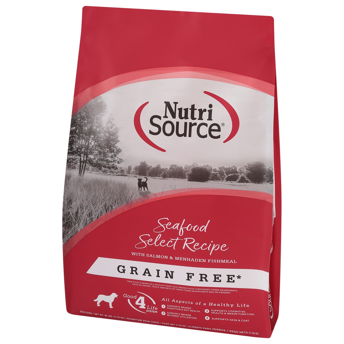 slide 11 of 14, NutriSource Grain Free For All Life Stages Seafood Select Recipe Dog Food 26 lb, 26 lb