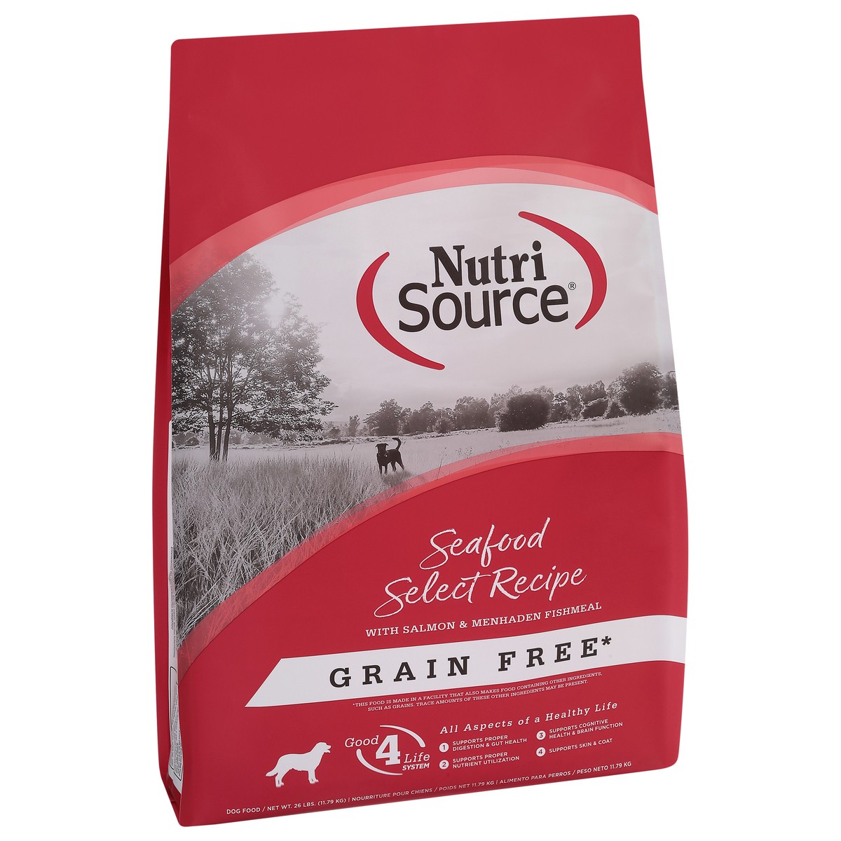 slide 6 of 14, NutriSource Grain Free For All Life Stages Seafood Select Recipe Dog Food 26 lb, 26 lb