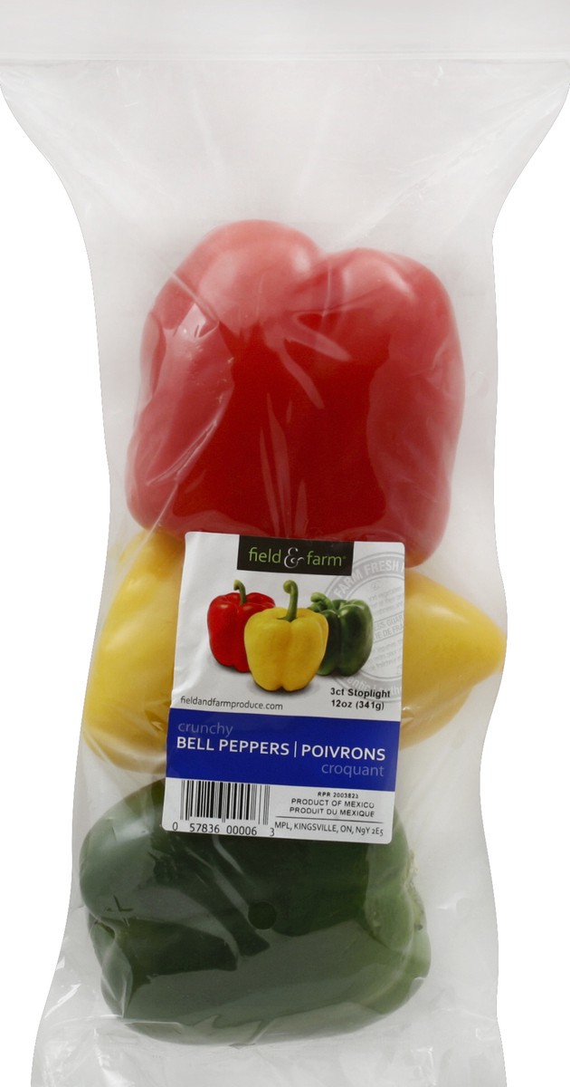 slide 4 of 5, Field & Farm Bell Peppers 3 ea, 3 ct