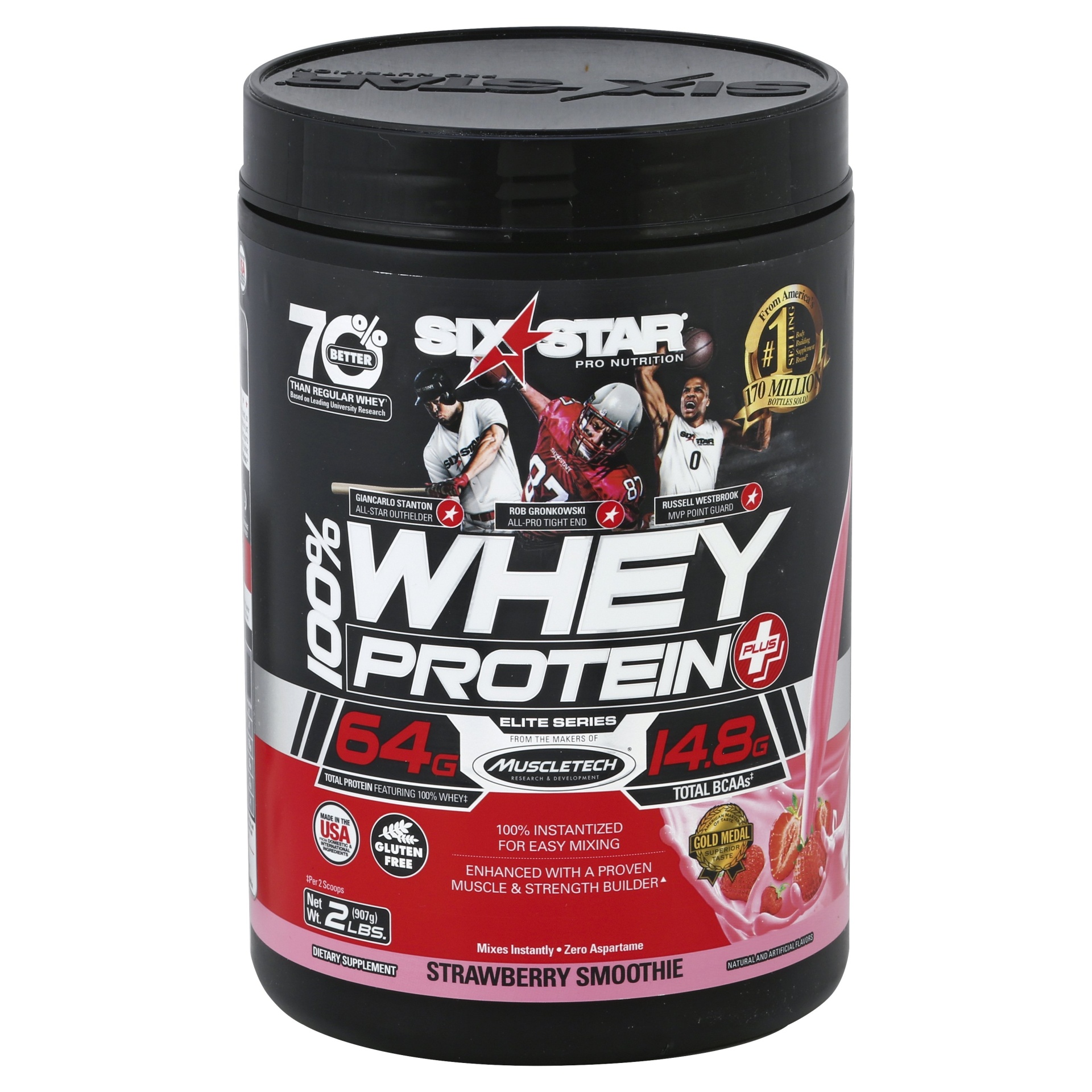 slide 1 of 1, Six Star Pro Nutrition Professional Strength Whey Protein Elite Series, Strawberry Cream Smoothie, 2 lb