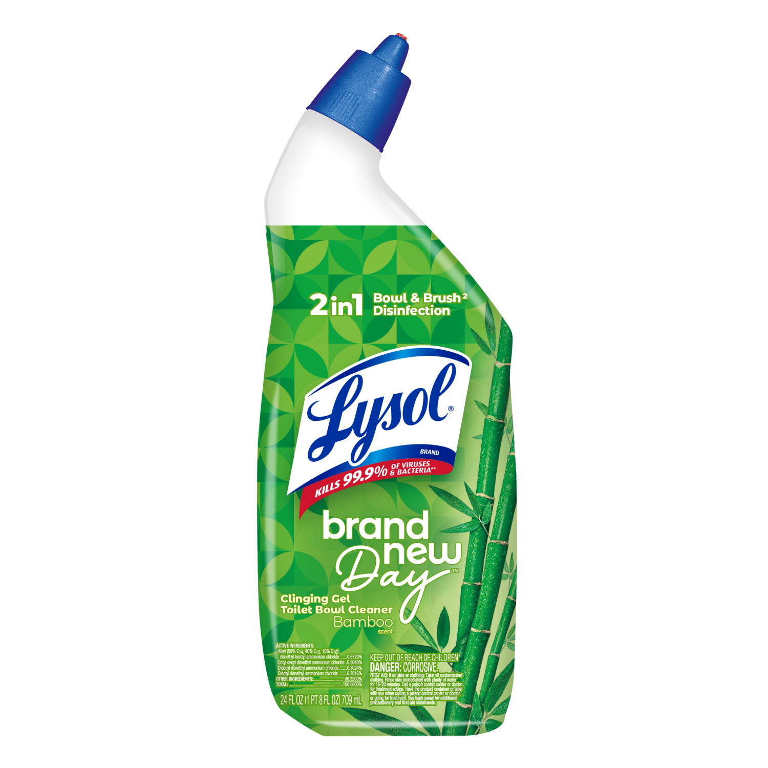 slide 1 of 6, Lysol® Toilet Bowl Cleaner Gel, For Cleaning And Disinfecting, Stain Removal, Brand New Day, Bamboo, 24 Fl Oz, 24 fl oz