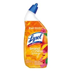 Lysol Toilet Bowl Cleaner Gel, For Cleaning And Disinfecting, Stain Removal, Brand New Day, Mango And Hibiscus, 24oz